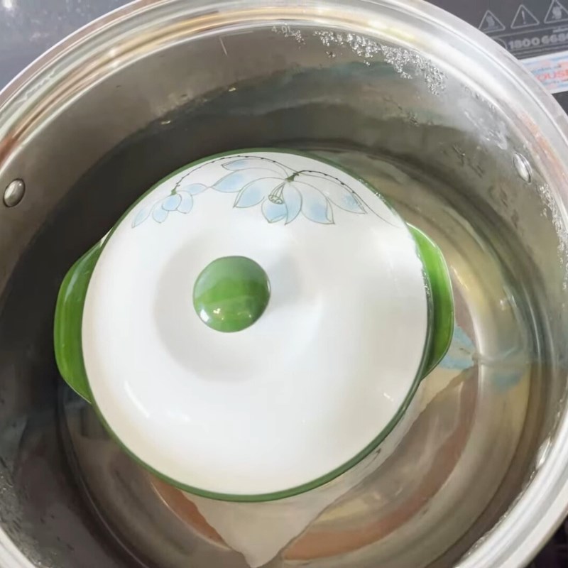 Bước 3 Chưng yến Yến chưng gừng