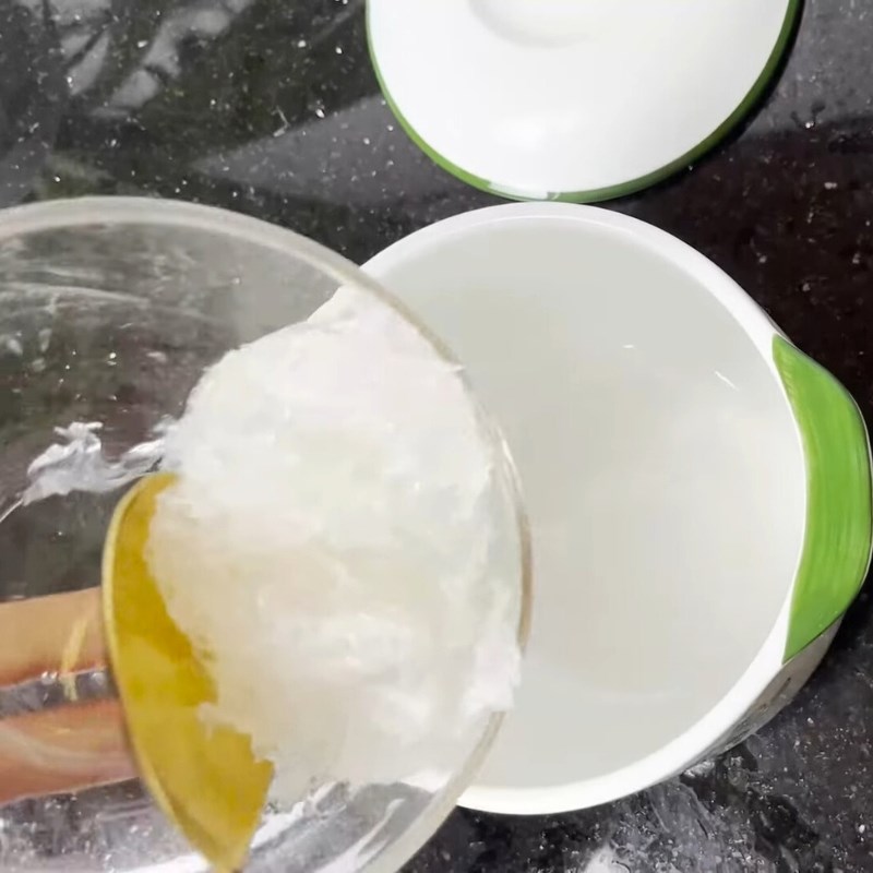 Bước 3 Chưng yến Yến chưng gừng