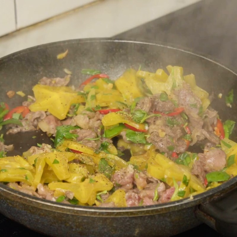 Bước 5 Hoàn thành món thịt bò xào khế Thịt bò xào khế