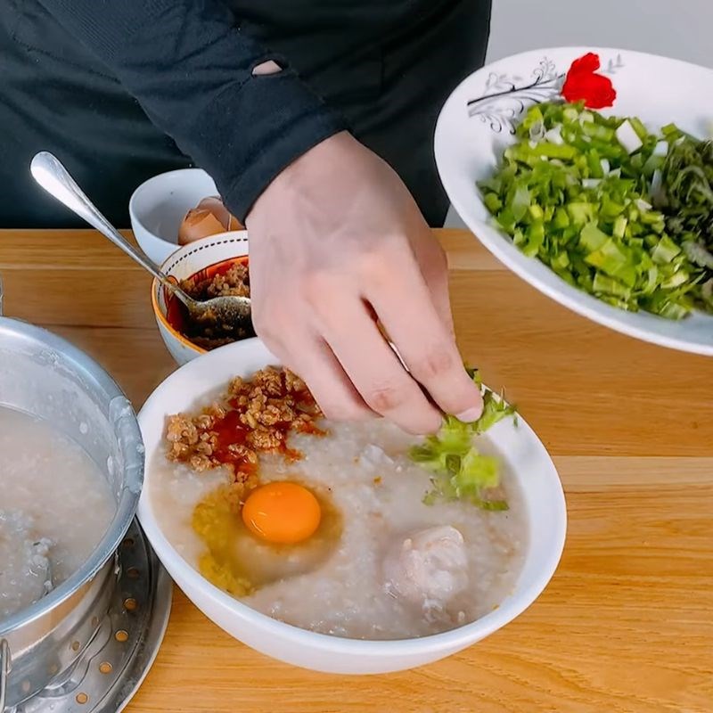 Bước 4 Hoàn thiện món cháo Cháo ấu tẩu