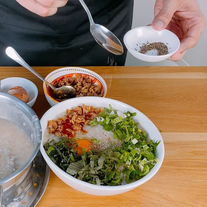 Bước 4 Hoàn thiện món cháo Cháo ấu tẩu