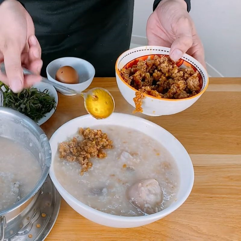 Bước 4 Hoàn thiện món cháo Cháo ấu tẩu