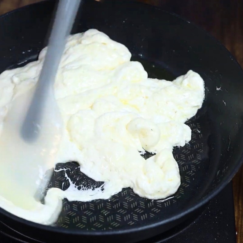 Bước 2 Làm nhân phô mai kéo sợi Bánh hành phô mai