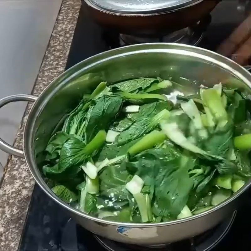 Bước 2 Luộc cải chíp đúng cách Cải chíp luộc