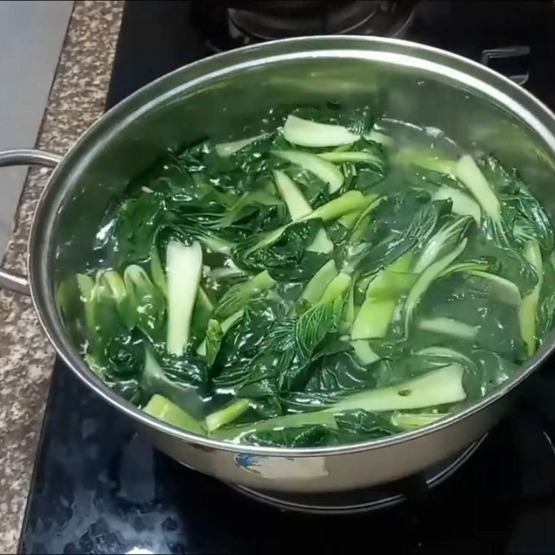 Bước 2 Luộc cải chíp đúng cách Cải chíp luộc