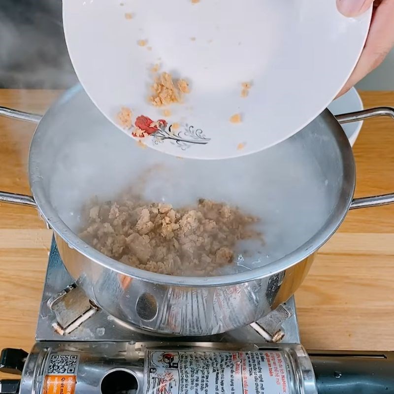 Bước 3 Nấu cháo ấu tẩu Cháo ấu tẩu