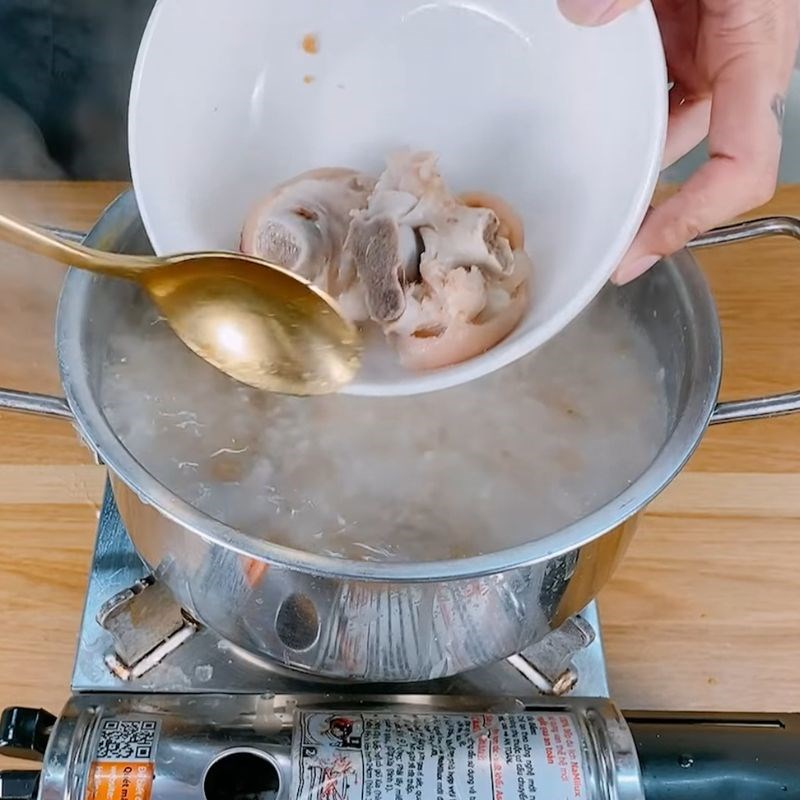 Bước 3 Nấu cháo ấu tẩu Cháo ấu tẩu