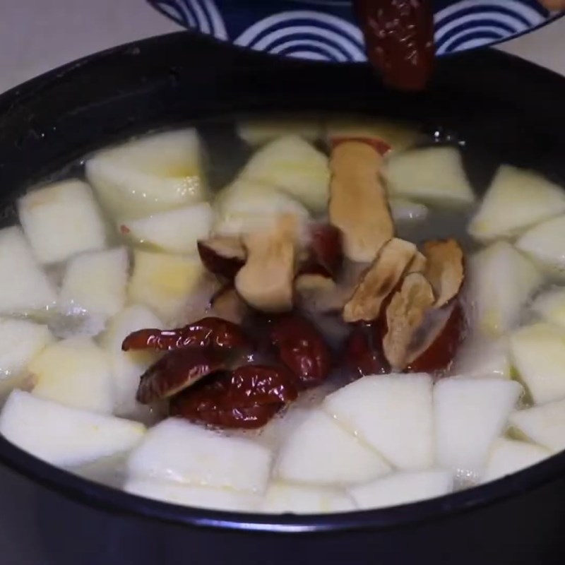 Bước 2 Nấu cháo hạt kê Cháo hạt kê táo đỏ