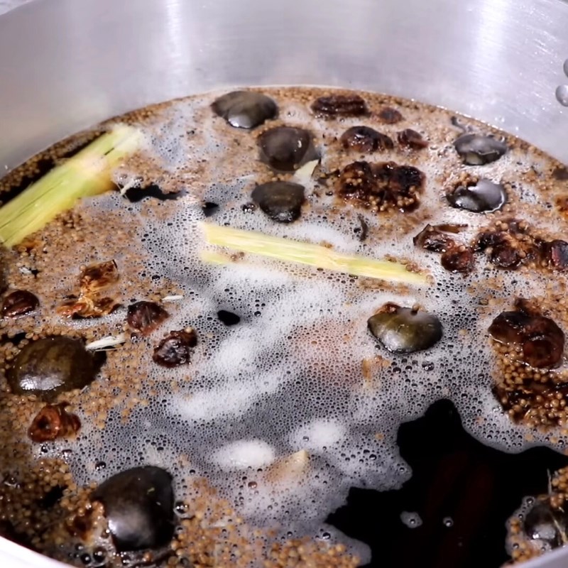 Bước 2 Nấu nước sâm mía lau Nước sâm mía lau