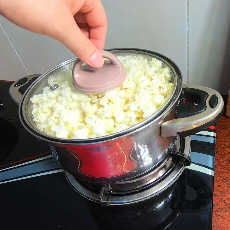 Bước 2 Nổ bắp rang bơ giòn xốp Bắp rang bơ phô mai