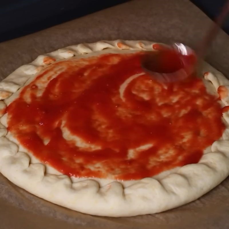 Bước 8 Nướng bánh pizza nhồi Chicago Pizza nhồi