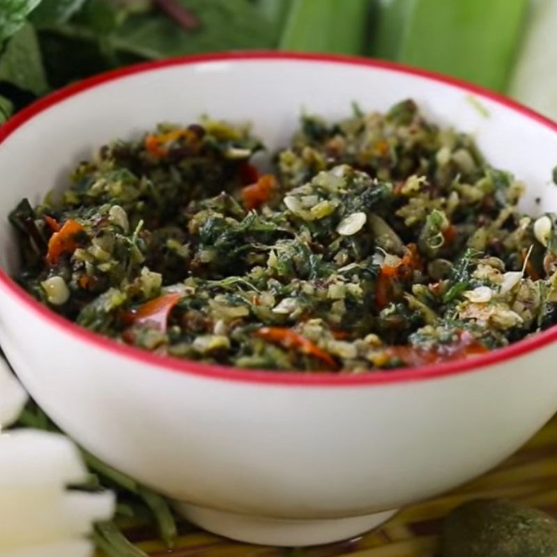 Bước 4 Pha chế nước chấm thịt trâu chuẩn vị Thịt trâu nướng tảng