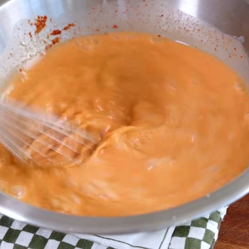 Bước 1 Pha chế sốt rose Tokbokki rose