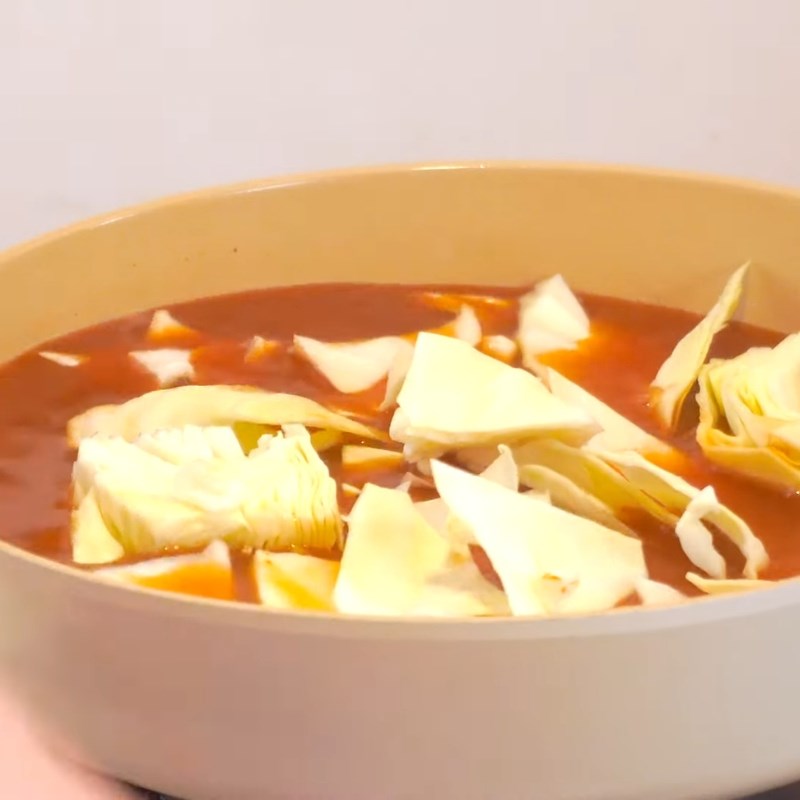 Bước 2 Nấu bánh gạo tokbokki Tokbokki chả cá