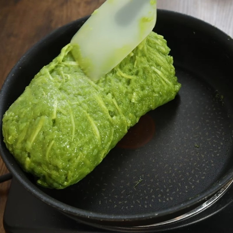 Bước 3 Sên nhân cốm dừa Bánh xu xê cốm