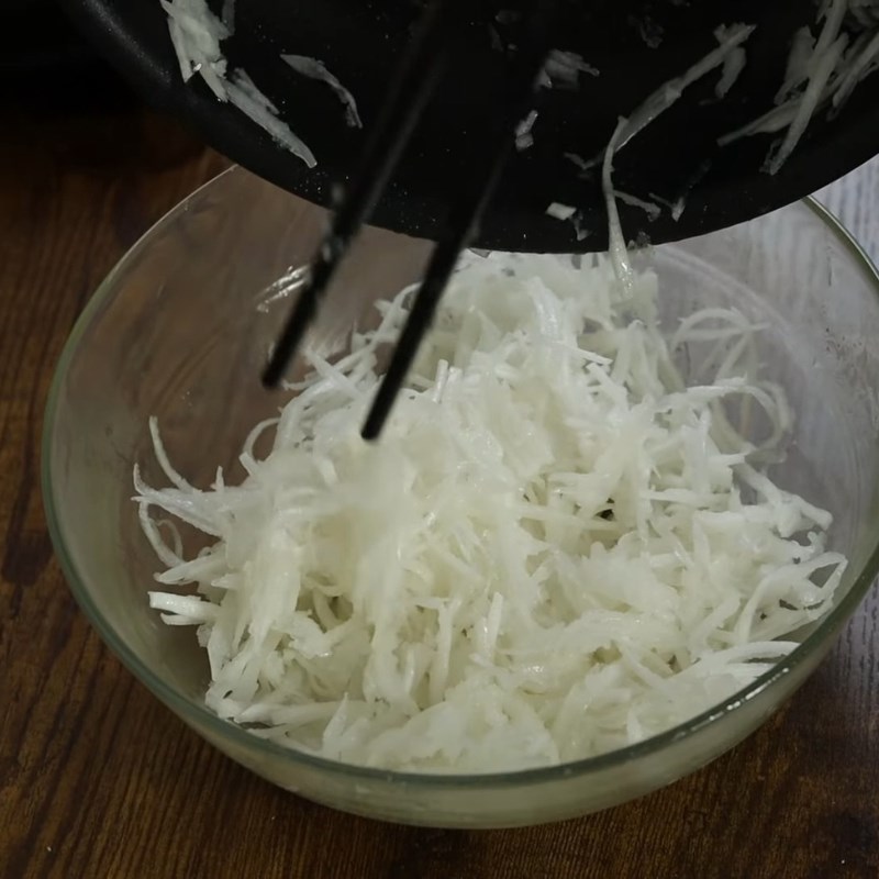 Bước 3 Sên nhân cốm dừa Bánh xu xê cốm