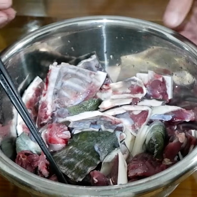 Bước 1 Sơ chế ba ba Ba ba rang muối