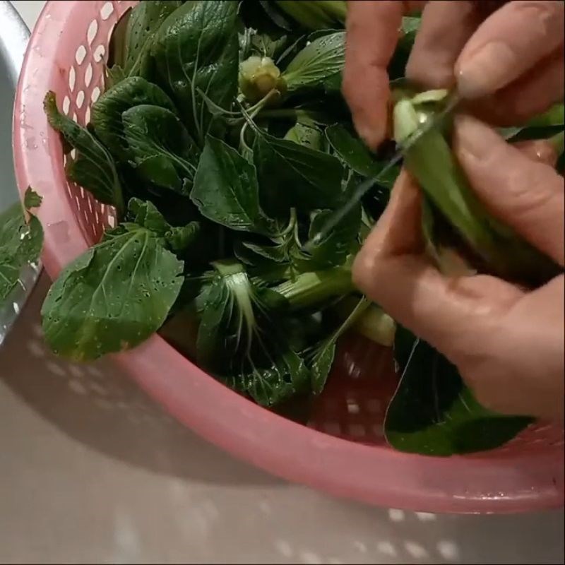 Bước 1 Sơ chế cải chíp tươi ngon Cải chíp luộc