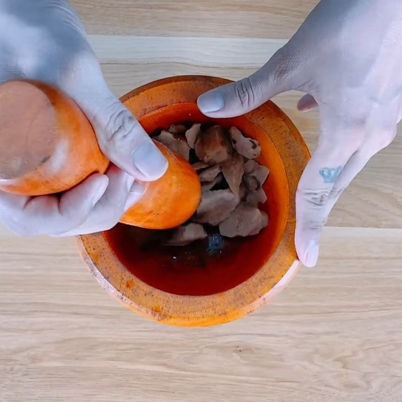 Bước 1 Sơ chế củ ấu tẩu và gạo Cháo ấu tẩu