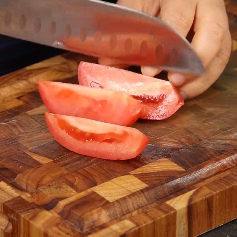 Bước 2 Sơ chế dọc mùng và rau củ Bún cá dọc mùng