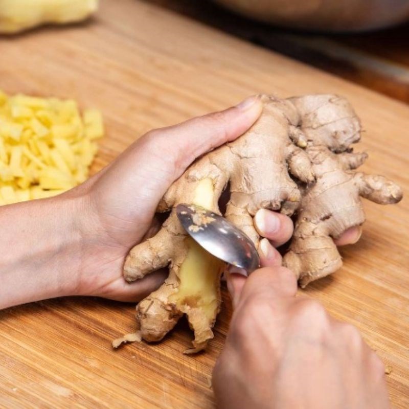 Bước 1 Sơ chế gừng tươi Nước mía gừng
