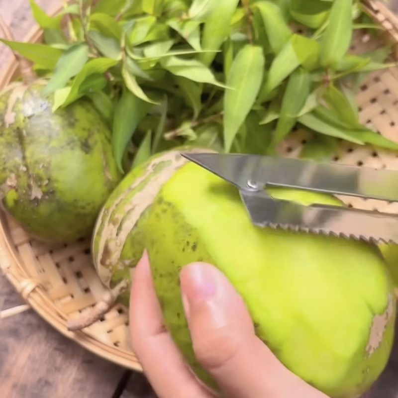 Bước 1 Sơ chế nguyên liệu Bánh tráng cuốn trứng lòng đào