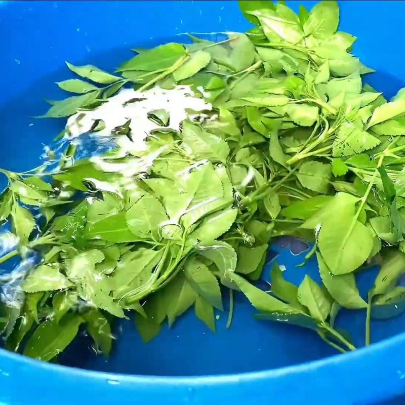 Bước 1 Sơ chế nguyên liệu Rau xuyến chi xào tỏi