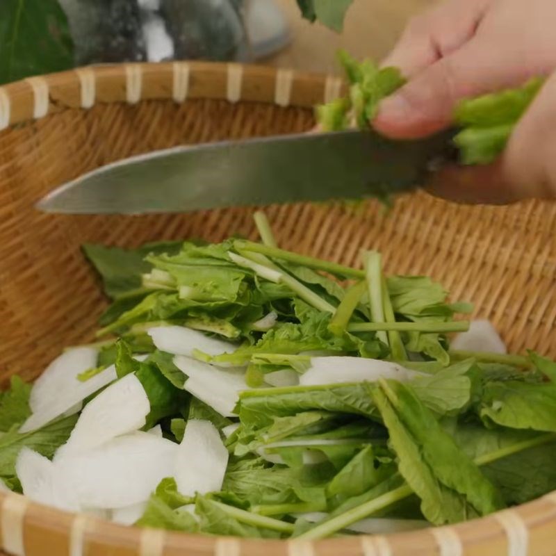 Bước 1 Sơ chế nguyên liệu Muối dưa củ cải
