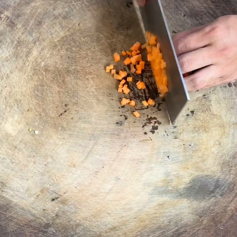 Bước 1 Sơ chế nguyên liệu Cơm rang giòn