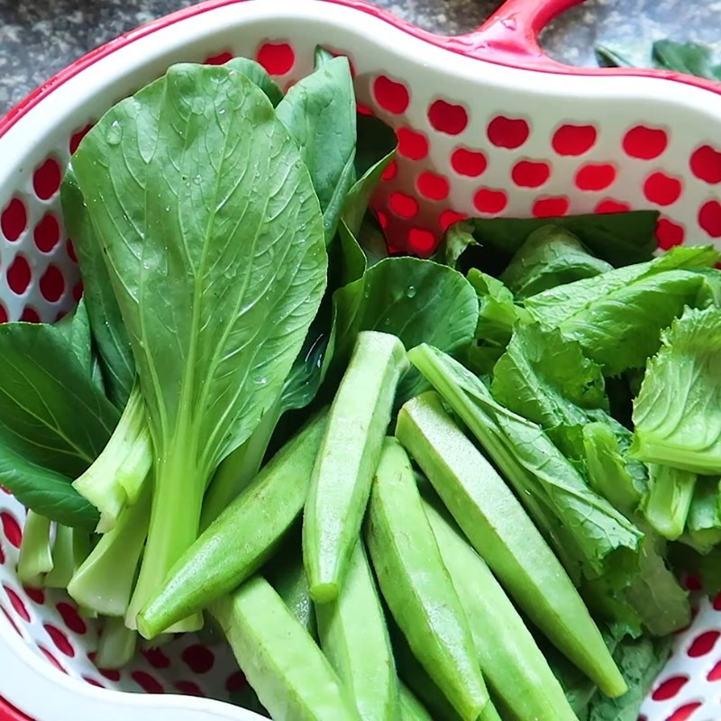 Bước 1 Sơ chế rau củ Rau luộc chấm chao