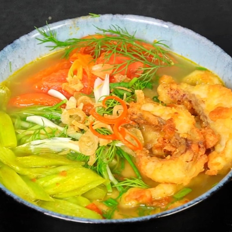 Bước 6 Thành phẩm Bún cá dọc mùng