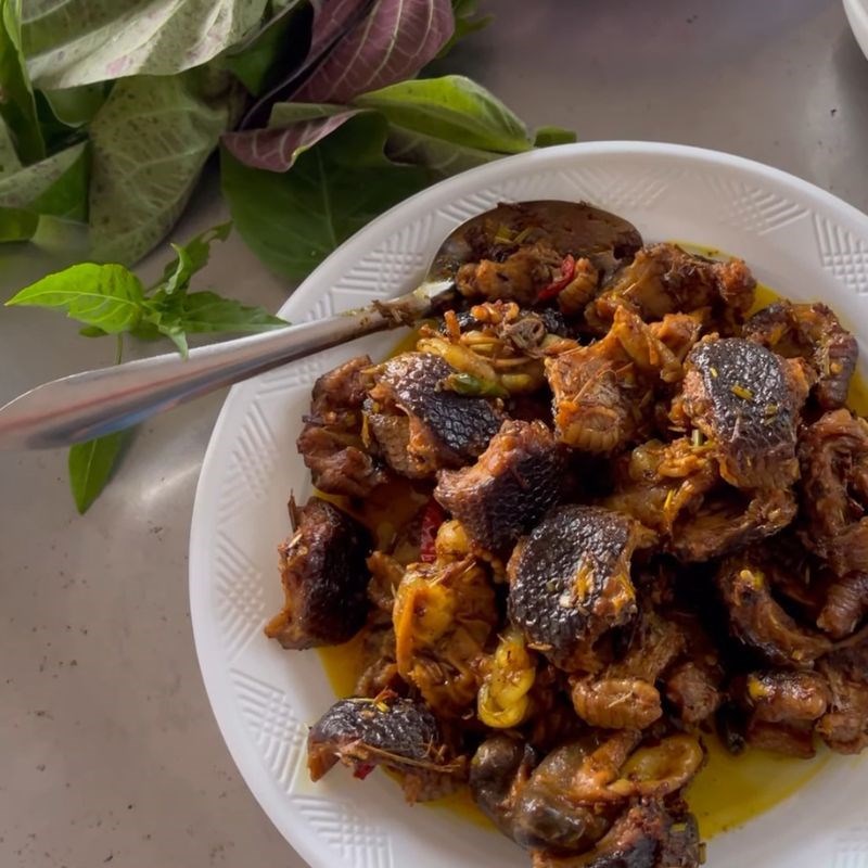 Bước 4 Thành phẩm Rắn xào lăn