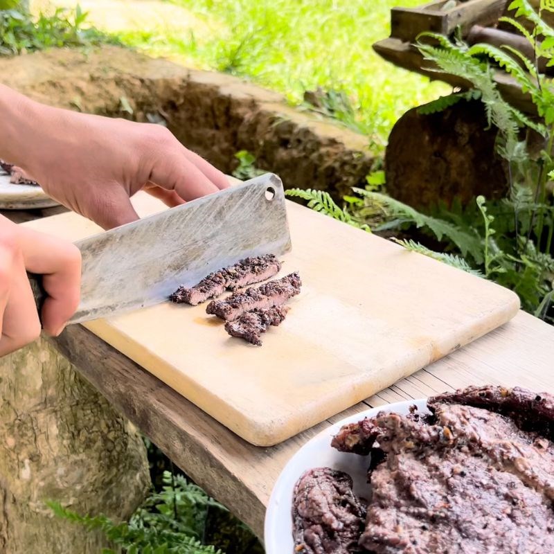 Bước 6 Thành phẩm Thịt trâu nướng tảng