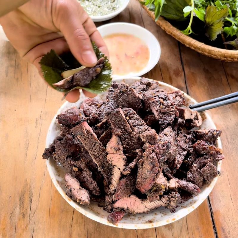 Bước 6 Thành phẩm Thịt trâu nướng tảng