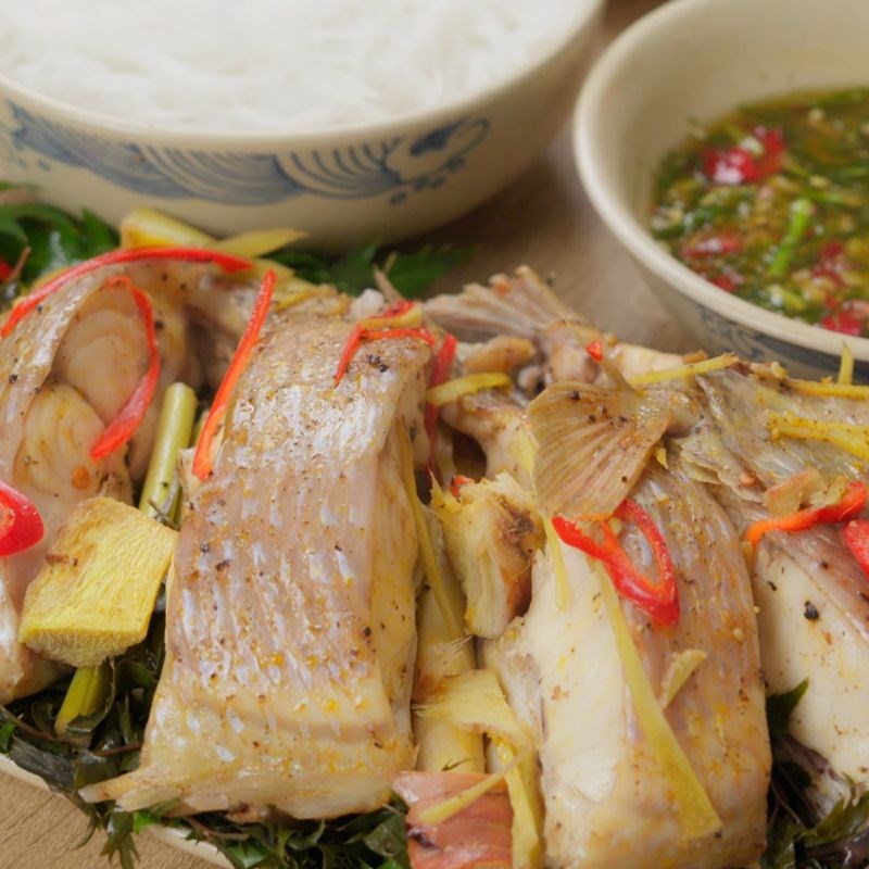 Bước 6 Thành phẩm Cá hấp đinh lăng