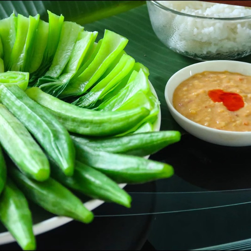 Bước 4 Thành phẩm Rau luộc chấm chao