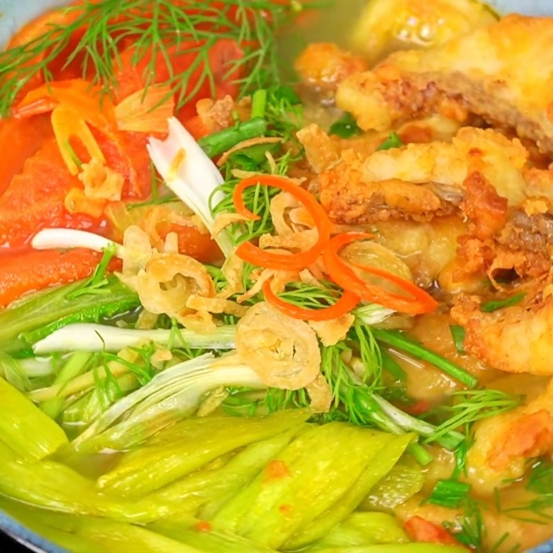 Bước 6 Thành phẩm Bún cá dọc mùng