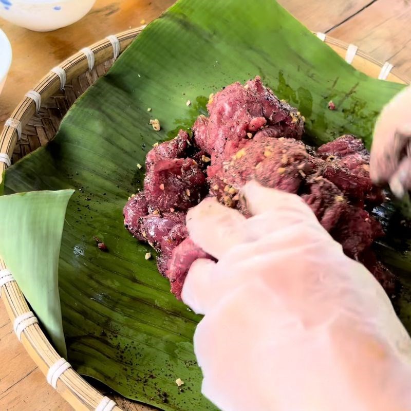 Bước 3 Ướp thịt trâu nướng tảng đậm đà Thịt trâu nướng tảng