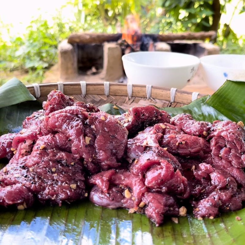 Bước 3 Ướp thịt trâu nướng tảng đậm đà Thịt trâu nướng tảng