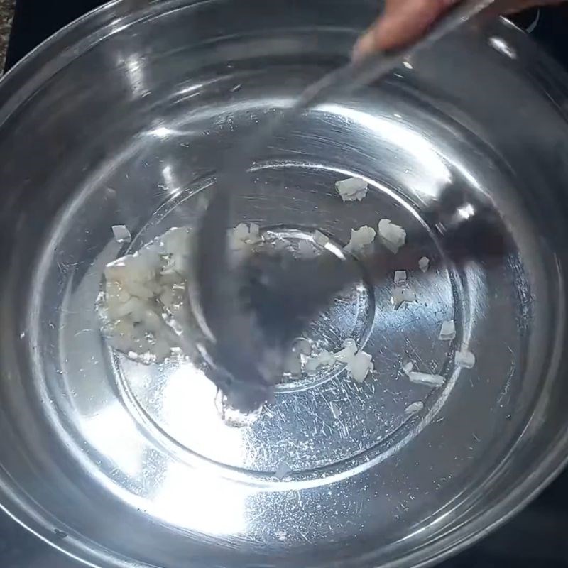 Bước 2 Xào thịt băm Canh đậu xanh