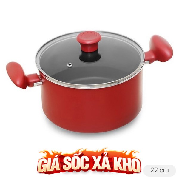 Nồi nhôm chống dính nắp kính 22 cm Tefal So Chef G1354595