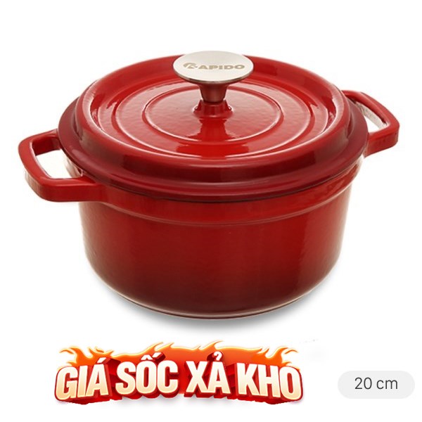 Nồi gang đúc 20 cm Rapido RK20-RD