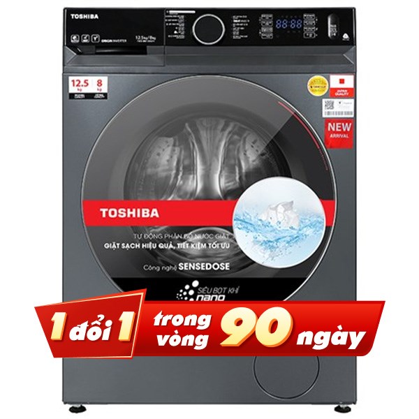 Toshiba Inverter Giặt 12.5 Kg - Sấy 8 Kg TWD-BM135GF4V(MG)