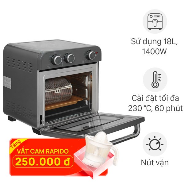 Lò chiên không dầu Hawonkoo AFH-180-GR 18 lít