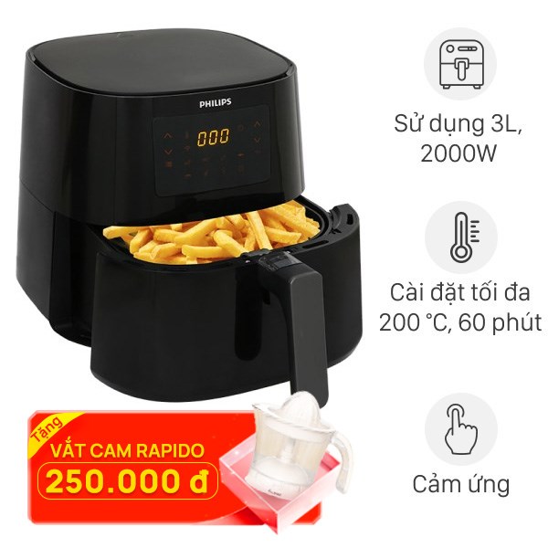Nồi chiên không dầu Philips HD9280/90 6.2 lít