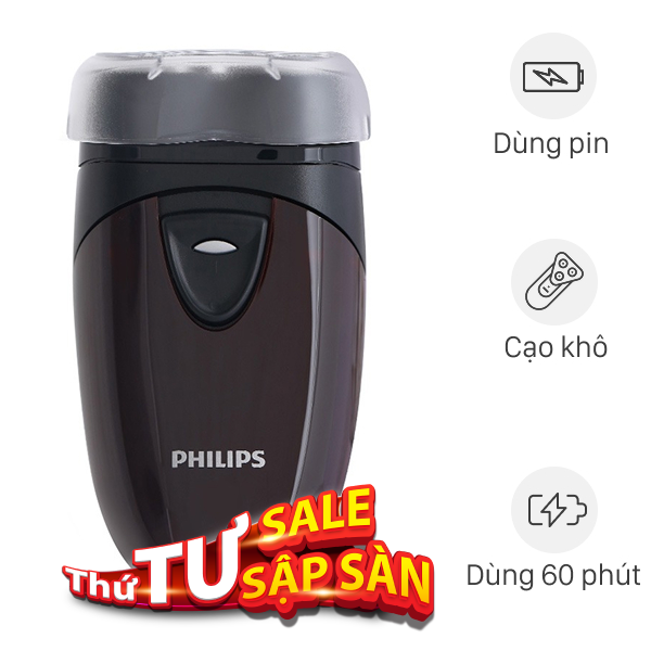 Máy cạo râu khô Philips PQ206 - Màu đen nâu