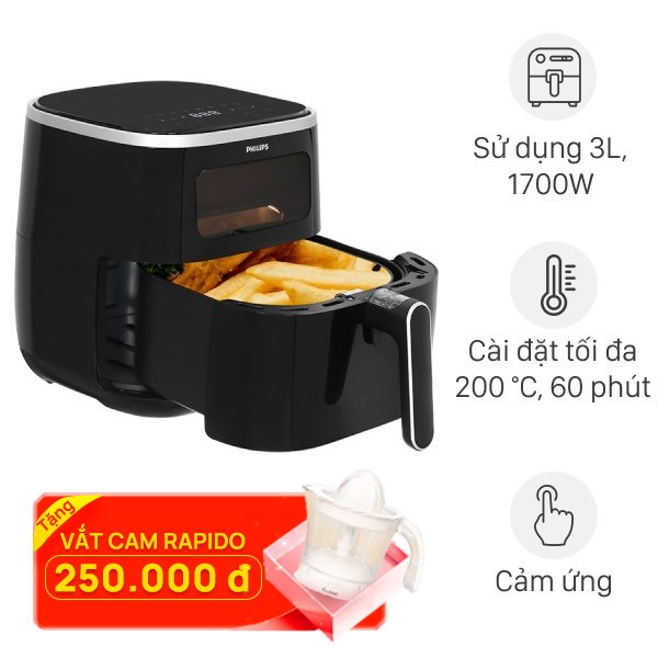 Nồi chiên không dầu Philips HD9257/80 5.6 lít