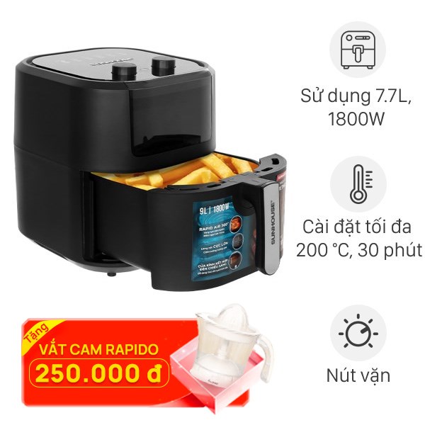 Nồi chiên không dầu Sunhouse SHD4037 9 lít