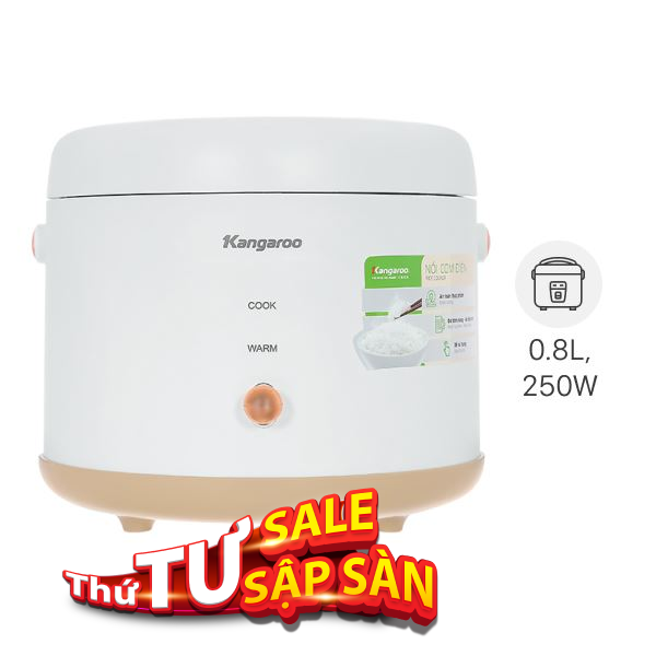 Nồi cơm nắp gài Kangaroo 0.8 lít KGRC08M3