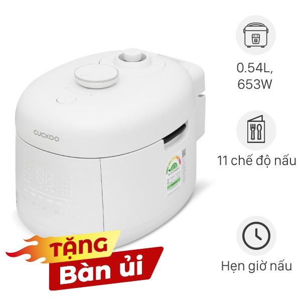 Nồi cơm điện tử áp suất Cuckoo 0.54 lít CRP-T0310FGW
Mẫu mới